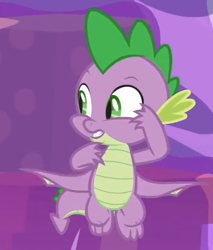 Size: 494x579 | Tagged: safe, derpibooru import, screencap, spike, dragon, the hearth's warming club, claws, cropped, male, solo, tail, winged spike, wings