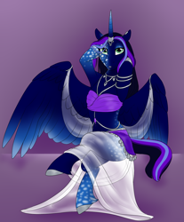 Size: 1200x1446 | Tagged: safe, artist:mythpony, derpibooru import, oc, oc only, oc:myth, alicorn, pony, semi-anthro, alicorn oc, armpits, belly dancer, clothes, dappled, female, harem outfit, mare, midriff, solo