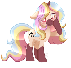 Size: 1383x1321 | Tagged: safe, artist:sugaryicecreammlp, derpibooru import, oc, oc:rose, pony, unicorn, base used, female, mare, rainbow hair, simple background, socks (coat marking), solo, transparent background