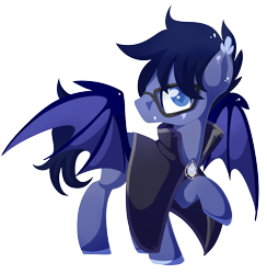 Size: 2317x2373 | Tagged: safe, artist:xsidera, derpibooru import, oc, oc only, oc:high point, bat pony, blue eyes, cape, clothes, glasses, simple background, solo, transparent background