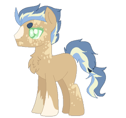 Size: 450x422 | Tagged: safe, artist:adoptablesowo, derpibooru import, oc, oc:dust feather, earth pony, pony, male, next generation, offspring, parent:applejack, parent:soarin', parents:soarinjack, solo, stallion