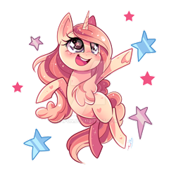 Size: 800x800 | Tagged: safe, artist:ipun, derpibooru import, oc, oc only, pony, unicorn, blushing, deviantart watermark, female, mare, obtrusive watermark, simple background, solo, starry eyes, transparent background, watermark, wingding eyes