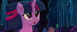 Size: 1920x804 | Tagged: safe, derpibooru import, screencap, twilight sparkle, twilight sparkle (alicorn), alicorn, seapony (g4), my little pony: the movie, seaponified, solo, species swap