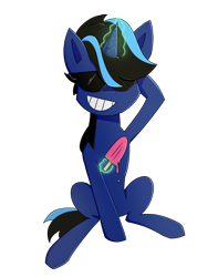 Size: 1500x1900 | Tagged: safe, artist:whitelie, derpibooru import, oc, oc:the-luna-fan, pony, unicorn, 2019 community collab, derpibooru community collaboration, simple background, solo, sunglasses, transparent background