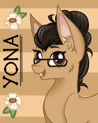 Size: 1050x1320 | Tagged: safe, artist:blocksy-art, derpibooru import, oc, oc:yona, earth pony, pony, female, mare, solo