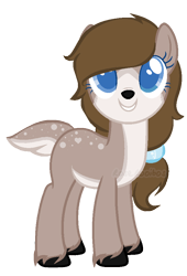 Size: 619x910 | Tagged: safe, artist:roserooibos, derpibooru import, oc, oc:snowflake, deer pony, original species, base used, female, simple background, solo, transparent background