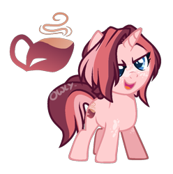 Size: 903x909 | Tagged: safe, artist:owl-clockwork, derpibooru import, oc, oc:cinnamon latte, pony, unicorn, adopted offspring, female, filly, parent:donut joe, simple background, solo, transparent background