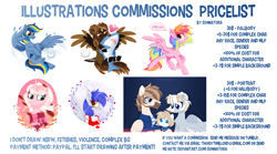 Size: 2000x1110 | Tagged: safe, derpibooru import, pony, commission, commission info, commission open, illustration