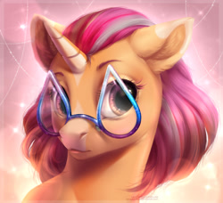 Size: 1825x1668 | Tagged: safe, artist:kerydarling, derpibooru import, oc, oc only, pony, unicorn, bust, detailed, glasses, solo