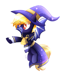 Size: 1433x1625 | Tagged: safe, artist:sugaryicecreammlp, derpibooru import, oc, bat pony, pony, cloak, clothes, hat, male, simple background, solo, stallion, transparent background, witch hat