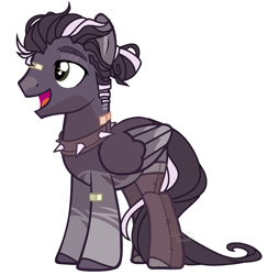 Size: 1024x1049 | Tagged: safe, artist:sweet-caramella, derpibooru import, oc, oc:adam, pegasus, pony, choker, male, simple background, solo, spiked choker, stallion, white background