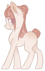 Size: 920x1450 | Tagged: safe, artist:electricaldragon, derpibooru import, oc, oc only, earth pony, pony, body freckles, female, freckles, hair bun, mare, simple background, smiling, solo, tail bun, transparent background