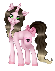 Size: 984x1280 | Tagged: safe, artist:cindydreamlight, derpibooru import, oc, oc:cindy, pony, unicorn, bow, female, mare, simple background, solo, tail bow, transparent background