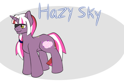 Size: 1200x800 | Tagged: safe, artist:jolliapplegirl, derpibooru import, oc, oc:hazy sky, pony, unicorn, adopted offspring, bio, eyepatch, male, next generation, parent:twilight sparkle, scar, solo, stallion