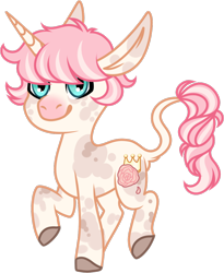 Size: 836x1018 | Tagged: safe, artist:sweethearttarot, derpibooru import, oc, oc:royal rose, donkey, pony, unicorn, solo