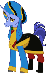 Size: 704x1100 | Tagged: safe, artist:cloudyglow, derpibooru import, hoo'far, saddle arabian, aladdin and the king of thieves, cassim, clothes, cosplay, costume, disney, male, simple background, solo, stallion, transparent background