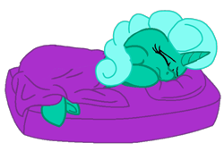 Size: 1510x1080 | Tagged: safe, artist:徐詩珮, derpibooru import, glitter drops, pony, unicorn, my little pony: the movie, eyes closed, pillow, simple background, sleeping, transparent background