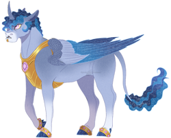 Size: 1065x855 | Tagged: safe, artist:bijutsuyoukai, derpibooru import, oc, alicorn, hybrid, male, offspring, parent:iron will, parent:princess celestia, simple background, solo, transparent background