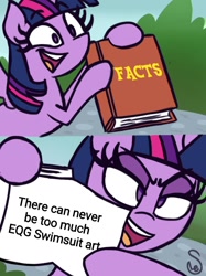 Size: 1080x1442 | Tagged: safe, artist:quarium edits, derpibooru import, twilight sparkle, twilight sparkle (alicorn), alicorn, equestria girls, 2 panel comic, comic, ed edd n eddy, exploitable meme, meme, solo, twilight's fact book