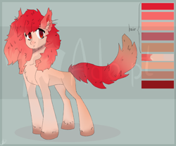 Size: 3000x2500 | Tagged: safe, artist:tigra0118, derpibooru import, oc, pony, adoptable, auction, character, looking at you, my little pony, red, reference, solo