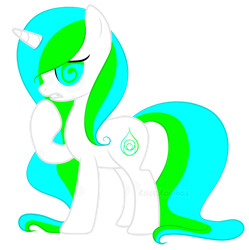 Size: 1024x1029 | Tagged: safe, artist:roserooibos, derpibooru import, oc, oc:apinnera, pony, unicorn, female, mare, simple background, solo, swirly eyes, transparent background