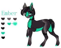 Size: 776x608 | Tagged: safe, artist:lunawolf28, derpibooru import, oc, oc:ember, earth pony, pony, female, mare, reference sheet, simple background, solo, transparent background