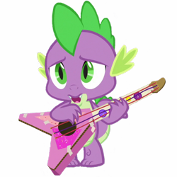 Size: 1536x1536 | Tagged: safe, derpibooru import, edit, edited screencap, editor:lonely fanboy48, screencap, spike, dragon, best gift ever, background removed, cute, guitar, musical instrument, playing guitar, playing instrument, song, vector, winged spike