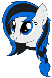 Size: 600x900 | Tagged: safe, artist:rivet97, derpibooru import, oc, oc:rivet svechkar, earth pony, pony, braid, bust, cute, female, looking up, mare, simple background, solo, transparent background