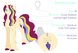 Size: 1512x1040 | Tagged: safe, artist:clay-bae, derpibooru import, oc, oc:dreamcatcher, pony, unicorn, colored hooves, colored pupils, female, magical lesbian spawn, offspring, parent:starlight glimmer, parent:sunset shimmer, parents:shimmerglimmer, simple background, solo, transparent background, unshorn fetlocks