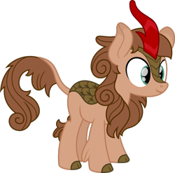 Size: 1600x1582 | Tagged: safe, artist:peternators, derpibooru import, oc, oc only, oc:heroic armour, kirin, sounds of silence, cloven hooves, kirin oc, kirin-ified, male, simple background, solo, species swap, stallion, transparent background