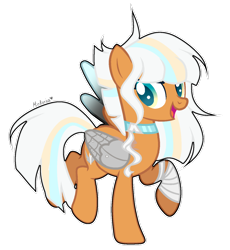 Size: 1024x1114 | Tagged: safe, artist:mintoria, derpibooru import, oc, oc:scroll wing, pegasus, pony, amputee, augmented, base used, female, mare, prosthetic limb, prosthetic wing, prosthetics, simple background, solo, transparent background