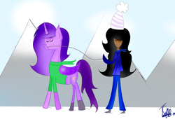 Size: 2500x1700 | Tagged: safe, artist:wonderschwifty, derpibooru import, oc, oc:wonder sparkle, human, snow