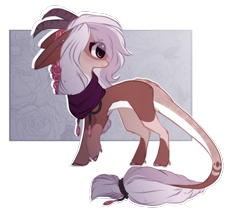 Size: 1300x1091 | Tagged: safe, artist:little-sketches, derpibooru import, oc, oc:lanillia rose, earth pony, pony, female, head turn, horns, leonine tail, mare, multiple horns, profile, simple background, solo, transparent background