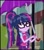 Size: 1077x1221 | Tagged: safe, derpibooru import, screencap, sci-twi, twilight sparkle, eqg summertime shorts, equestria girls, monday blues, clothes, cropped, female, geode of telekinesis, glasses, ponytail, rain, skirt, smiling, umbrella, wet, wet hair