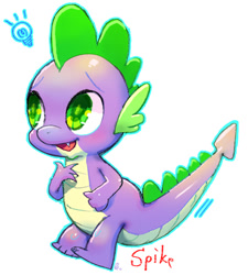 Size: 450x500 | Tagged: safe, artist:mozuright, derpibooru import, spike, dragon, male, simple background, solo, white background