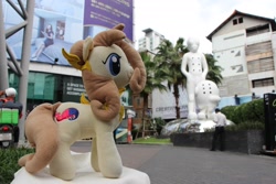 Size: 4096x2730 | Tagged: safe, artist:thailandponycon, derpibooru import, oc, oc:siammy, bangkok, female, irl, mare, photo, plushie, statue, thailand