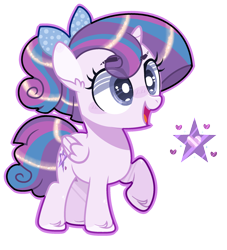 Size: 2008x2216 | Tagged: safe, artist:jxst-alexa, derpibooru import, oc, alicorn, pony, bow, female, filly, hair bow, magical lesbian spawn, offspring, parent:princess flurry heart, parent:twilight sparkle, parents:flurrylight, product of incest, solo