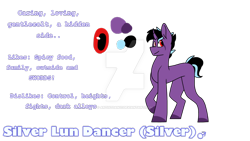 Size: 1024x576 | Tagged: safe, artist:lightxwolf19, derpibooru import, oc, oc only, oc:silver lun dancer, pony, unicorn, deviantart watermark, male, obtrusive watermark, reference sheet, simple background, solo, stallion, transparent background, watermark