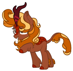 Size: 731x713 | Tagged: safe, artist:skystar20, derpibooru import, oc, oc only, kirin, adoptable, female, hair over one eye, raised hoof, simple background, solo, transparent background