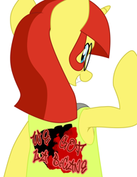 Size: 2700x3492 | Tagged: safe, artist:aaronmk, derpibooru import, oc, oc:lefty pony, pony, french, simple background, vector, white background, yellow vests