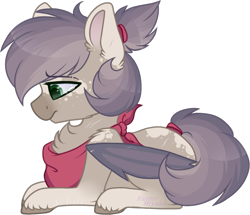 Size: 837x720 | Tagged: safe, artist:_spacemonkeyz_, derpibooru import, oc, oc:trash, bat pony, pony, bat pony oc, male, prone, simple background, solo, stallion, transparent background, unshorn fetlocks