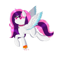 Size: 1024x1024 | Tagged: safe, artist:demonwolfspirit, derpibooru import, oc, oc:pastel star, pegasus, pony, flying, jewelry, spread wings