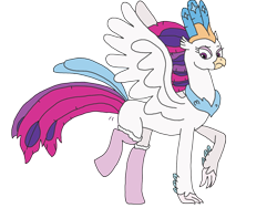 Size: 2048x1536 | Tagged: safe, artist:supahdonarudo, derpibooru import, queen novo, classical hippogriff, hippogriff, my little pony: the movie, clothes, simple background, socks, transparent background