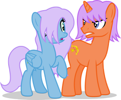 Size: 5000x4140 | Tagged: safe, artist:luckreza8, derpibooru import, oc, oc only, oc:mamoru hasegawa, pegasus, pony, unicorn, absurd resolution, female, male, mare, simple background, stallion, transparent background, vector