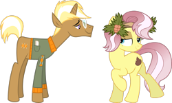 Size: 1703x1024 | Tagged: safe, artist:cloudyglow, artist:digimonlover101, derpibooru import, edit, trenderhoof, vignette valencia, earth pony, pony, unicorn, better together, equestria girls, rollercoaster of friendship, simple ways, absurd resolution, beauty mark, clothes, equestria girls ponified, female, flirting, glasses, holly, lidded eyes, male, ponified, raised hoof, shipping, simple background, smiling, stallion, straight, transparent background, trenette, vector