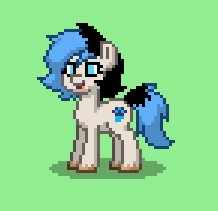 Size: 218x211 | Tagged: safe, oc, oc:danielle wolfster, oc:wolfster dan, earth pony, pony, female, mare, pixel art, pony town, rule 63, simple background, solo