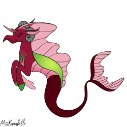 Size: 2000x2000 | Tagged: safe, artist:misskanabelle, derpibooru import, oc, oc only, changedling, changeling, hybrid, siren, crack ship offspring, half-siren, interspecies offspring, offspring, parent:aria blaze, parent:thorax, parents:tharia, signature, simple background, solo, transparent background