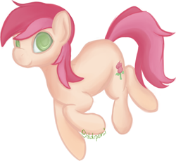 Size: 900x825 | Tagged: safe, artist:aenbrdraws, derpibooru import, roseluck, earth pony, pony, cutie mark, female, looking at you, mare, request, simple background, smiling, solo, white background