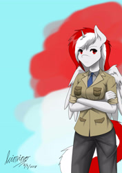 Size: 2893x4092 | Tagged: safe, artist:kiminofreewings, derpibooru import, oc, oc only, oc:indonisty, alicorn, anthro, alicorn oc, cool, female, illustration, indonesia, indonesian, mascot, nation ponies, solo