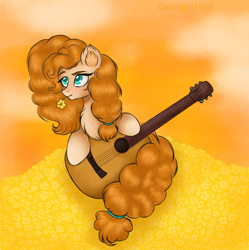 Size: 1958x1967 | Tagged: safe, artist:darklight1315, pear butter, earth pony, pony, the perfect pear, female, guitar, mare, musical instrument